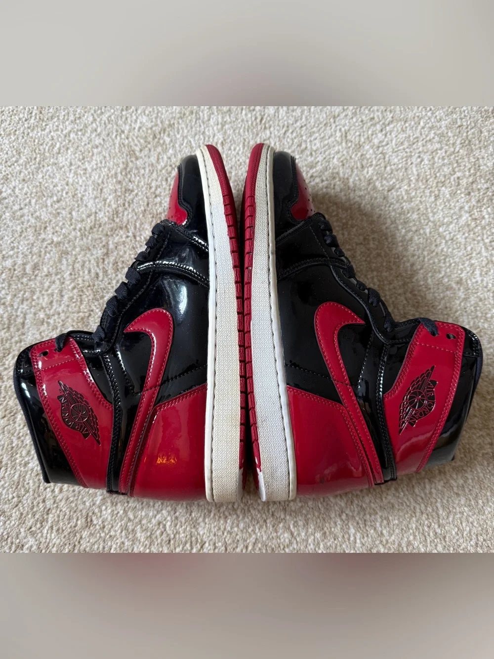 🏀Air Jordan 1 Patent Bred Retro High OG Size 13 Mens Sneakers 2021 555088-063